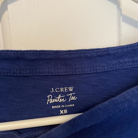 J.Crew Blue "Perfect Tee" 3/4s sleeve shirt - Picture 2 of 3